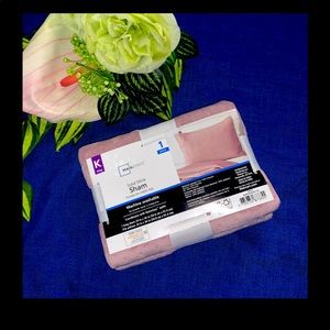 Mainstays Pink Solid Mink King Pillow Sham 20x36